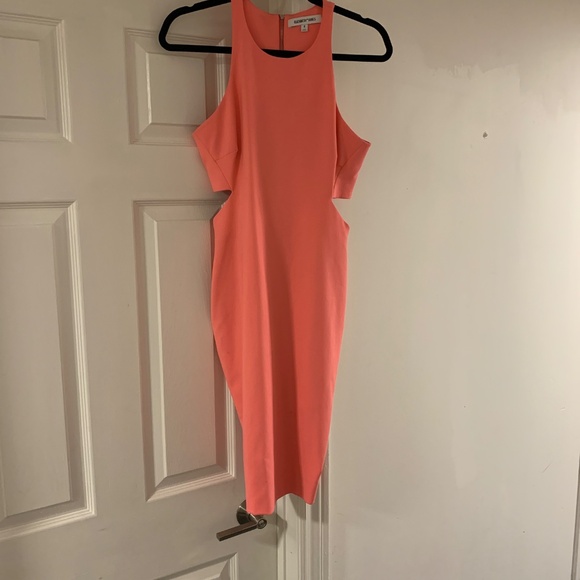 Neon Pink Cut-Out Dress - Picture 2 of 6